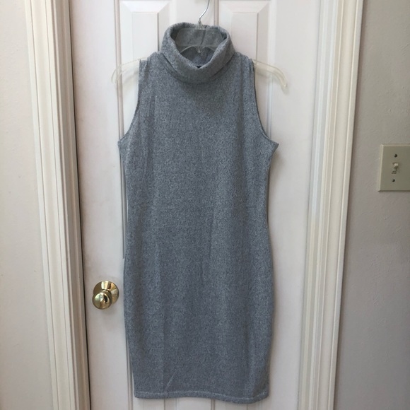 None Dresses & Skirts - Bodycon dress sleeveless T-neck, heather gray, SzS